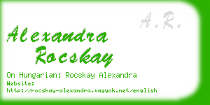 alexandra rocskay business card